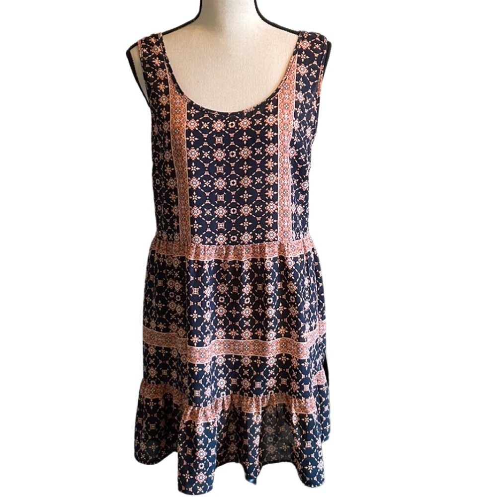 Sweet Journey Sleeveless Boho Mini Dress Size Medium